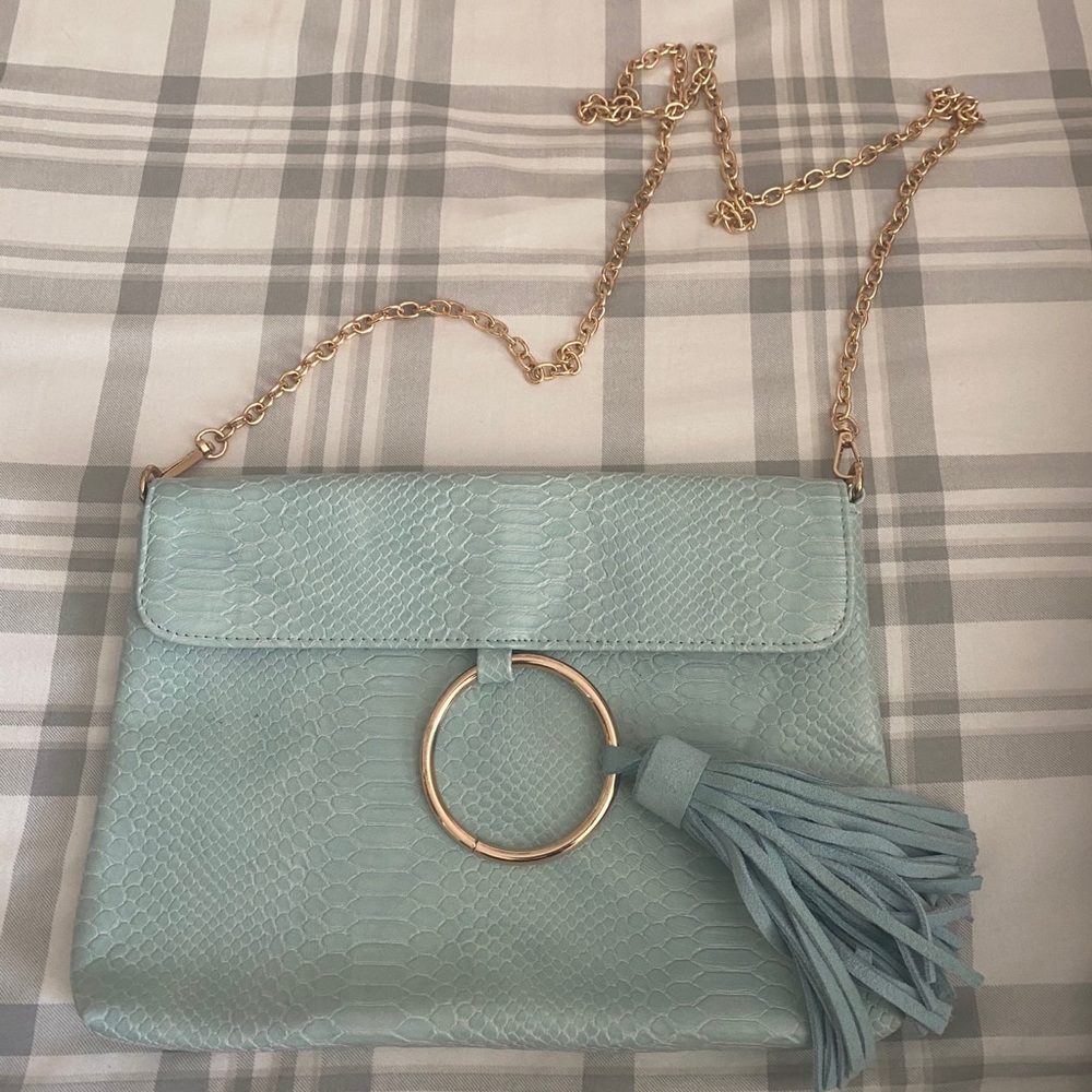 Snakeskin Baby Blue Purse!